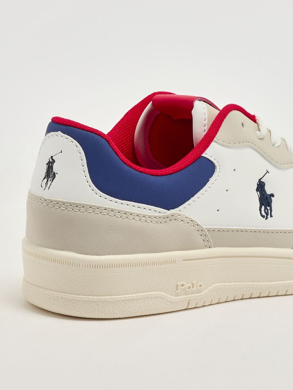 5. Master Court II faux leather sneakers for boys White-Blue Polo Ralph Lauren rl03433