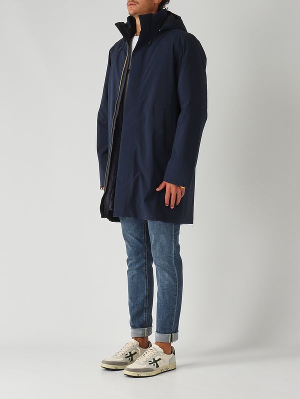 3. Veste homme Thomal Bonded Papped en tissu imperméable Marine K-Way k7136iw