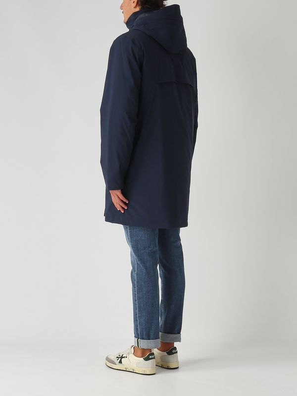 4. Veste homme Thomal Bonded Papped en tissu imperméable Marine K-Way k7136iw