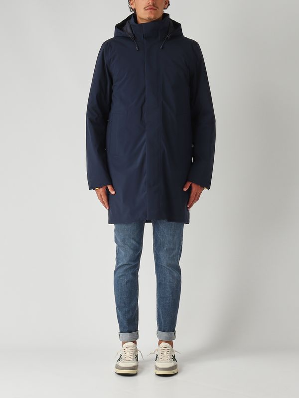 1. Veste homme Thomal Bonded Papped en tissu imperméable Marine K-Way k7136iw