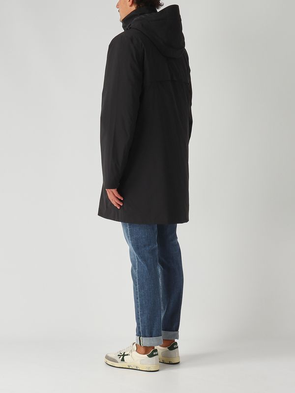 4. Veste homme Thomal Bonded Papped en tissu imperméable Noir K-Way k7136iw