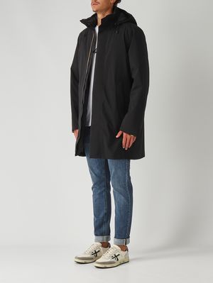 3. Veste homme Thomal Bonded Papped en tissu imperméable Noir