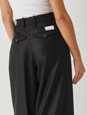 5. Pantalón de mujer Petra de lana y seda Negro