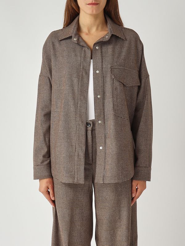 1. Overshirt donna Rosa in lana e seta Moro Nine in the morning 9fw25ros35