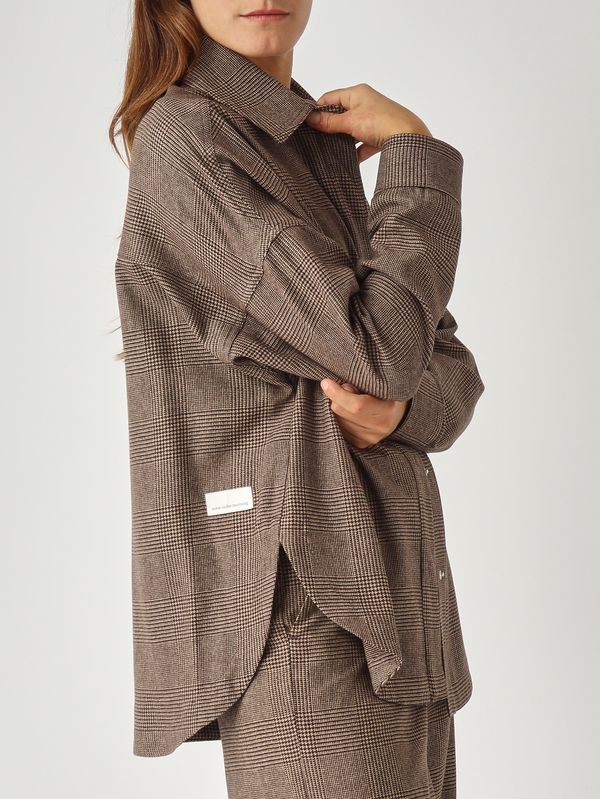 5. Overshirt donna Rosa in lana e seta Moro Nine in the morning 9fw25ros35