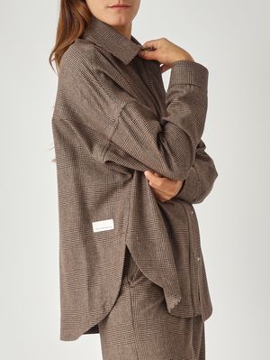 5. Overshirt donna Rosa in lana e seta Moro
