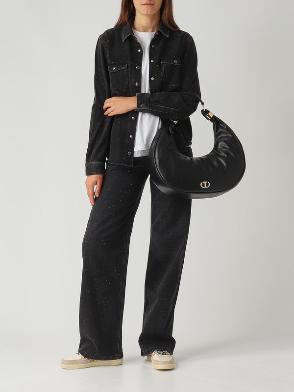 2. Women's cotton overshirt Black Denim Twinset 252tt2272