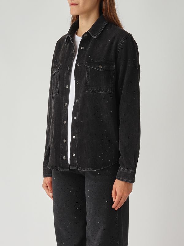 3. Women's cotton overshirt Black Denim Twinset 252tt2272