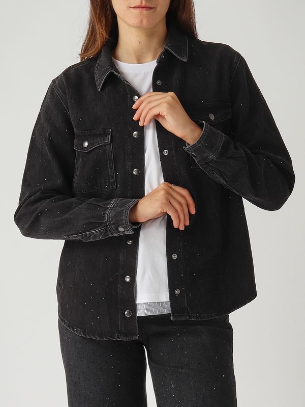 5. Women's cotton overshirt Black Denim Twinset 252tt2272