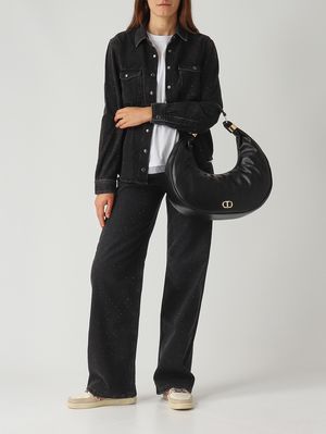 2. Women's cotton overshirt Black Denim