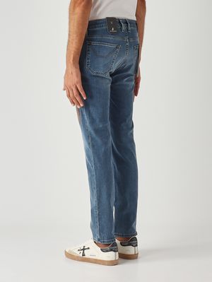3. James skinny-fit Tri Blend stretch cotton denim jeans for men Medium Denim