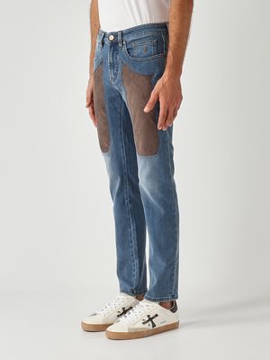 2. James skinny-fit Tri Blend stretch cotton denim jeans for men Medium Denim