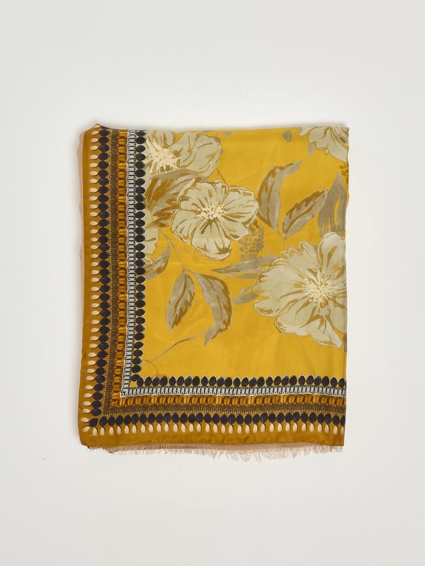 1. Foulard donna in misto seta e lana Giallo Maliparmi ib020730123