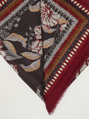 2. Foulard donna in misto seta e lana Nero