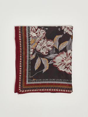 1. Foulard donna in misto seta e lana Nero