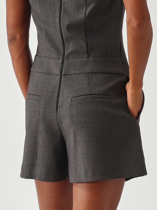 5. Mono de mujer Nayara de mezcla de viscosa elástica Gris Oscuro Pinko 106077a2t