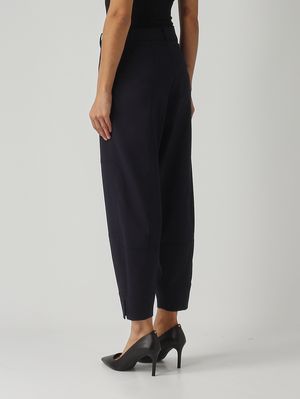 4. Pantalone donna in misto lana Blu Dark