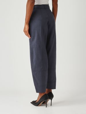 4. Pantalone donna in misto lana Blu Notte
