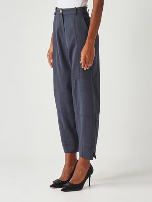 3. Pantalone donna in misto lana Blu Notte