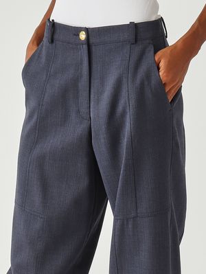 5. Pantalone donna in misto lana Blu Notte
