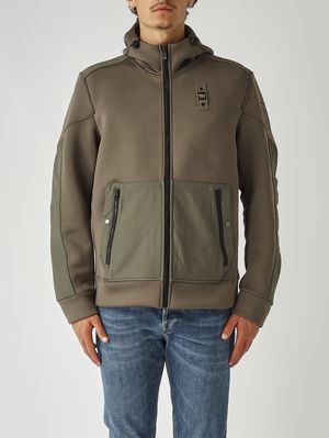 Felpa uomo Surface in scuba Verde Bosco Blauer