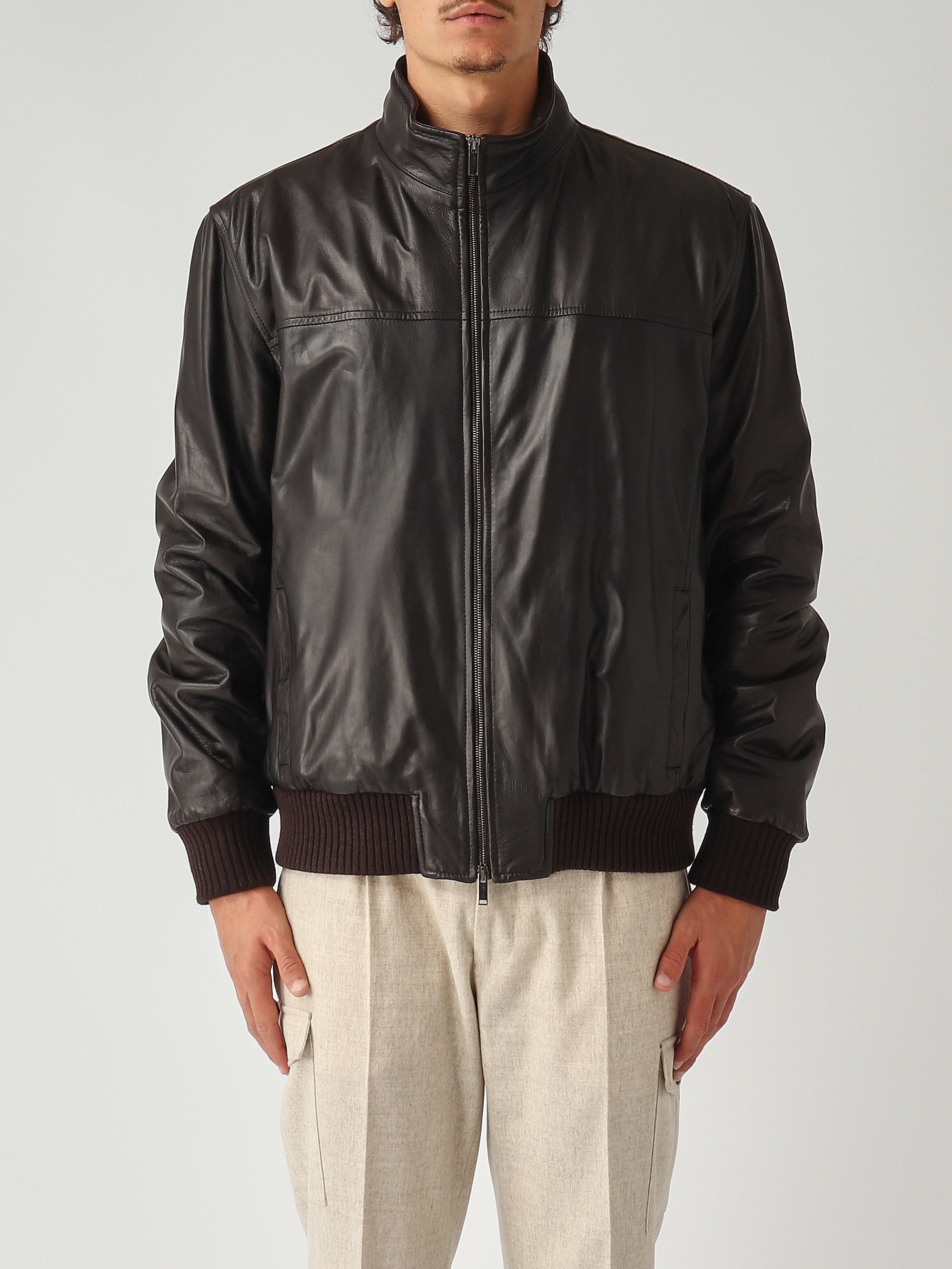 Gilet En Cuir Homme Marron Rugueux - Cuir De Vachette 1,1-1,2 Mm, Extensible, Look Usé