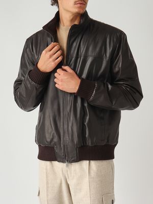 5. Leather bomber jacket for men Moor's Head