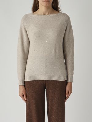 Pull en mélange de laine et de cachemire pour femme Sable Gran Sasso