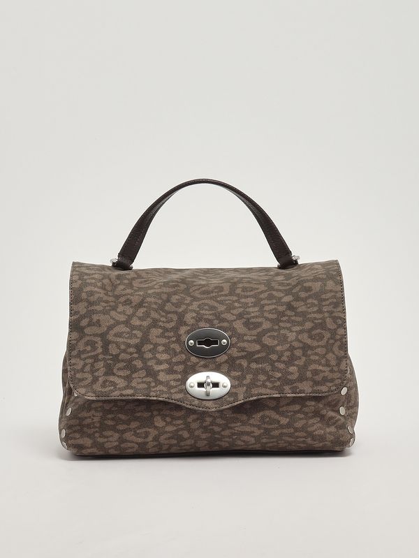 1. Borsa donna Postina Leo S in pelle e canvas Stampa Leopardo Zanellato 0680102110000 s