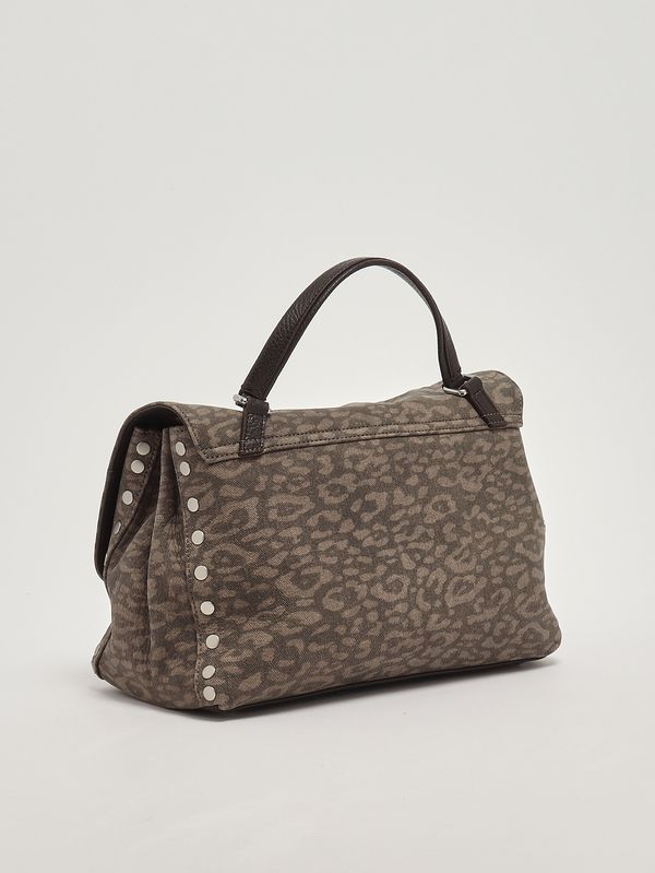 2. Borsa donna Postina Leo S in pelle e canvas Stampa Leopardo Zanellato 0680102110000 s