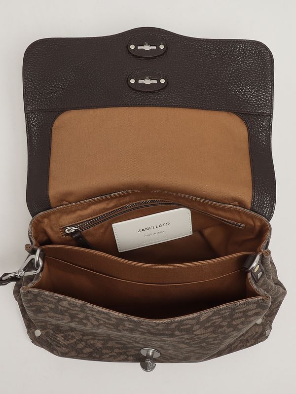 4. Borsa donna Postina Leo S in pelle e canvas Stampa Leopardo Zanellato 0680102110000 s