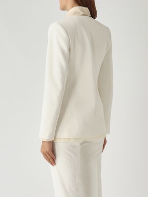 4. Blazer de mujer Beauty en tejido cady elástico Marfil