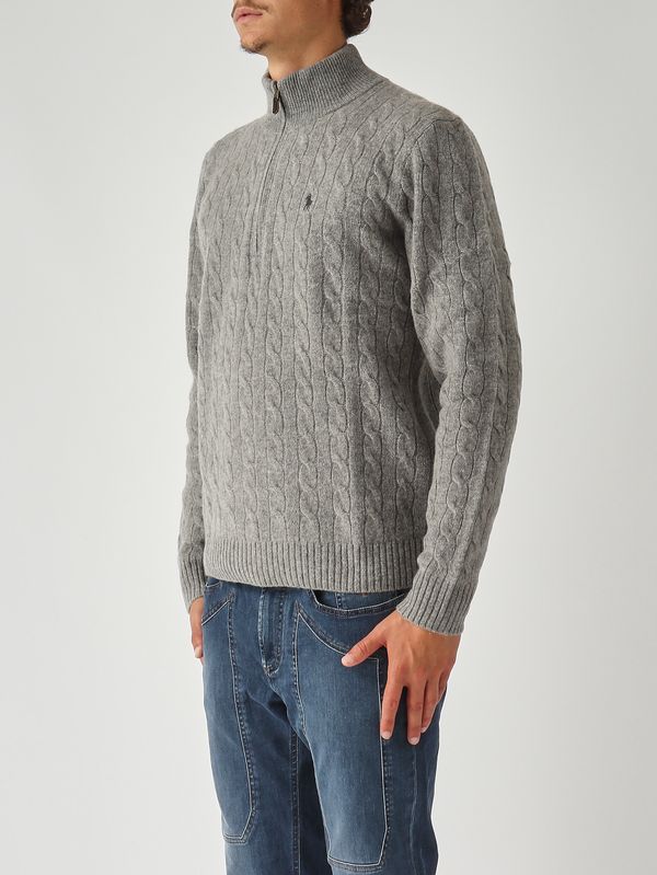3. Jersey de hombre de lana y cachemir con cuello subido Gris jaspeado Polo Ralph Lauren 710876766
