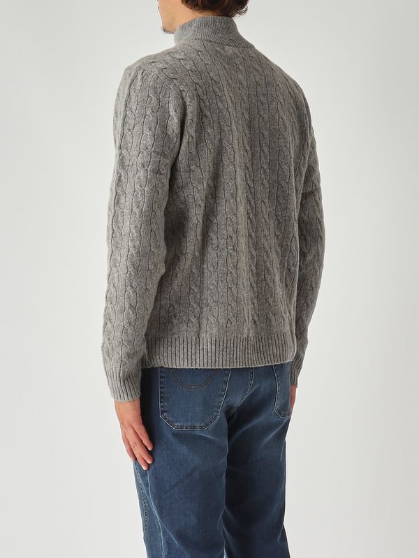 4. Jersey de hombre de lana y cachemir con cuello subido Gris jaspeado Polo Ralph Lauren 710876766