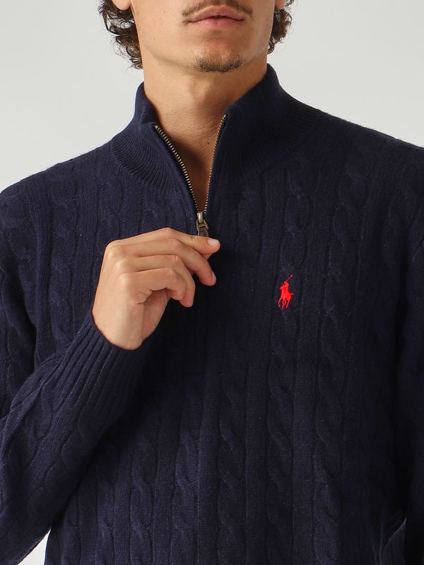 5. Jersey de hombre de lana y cachemir con cuello subido Azul marino Polo Ralph Lauren 710876766