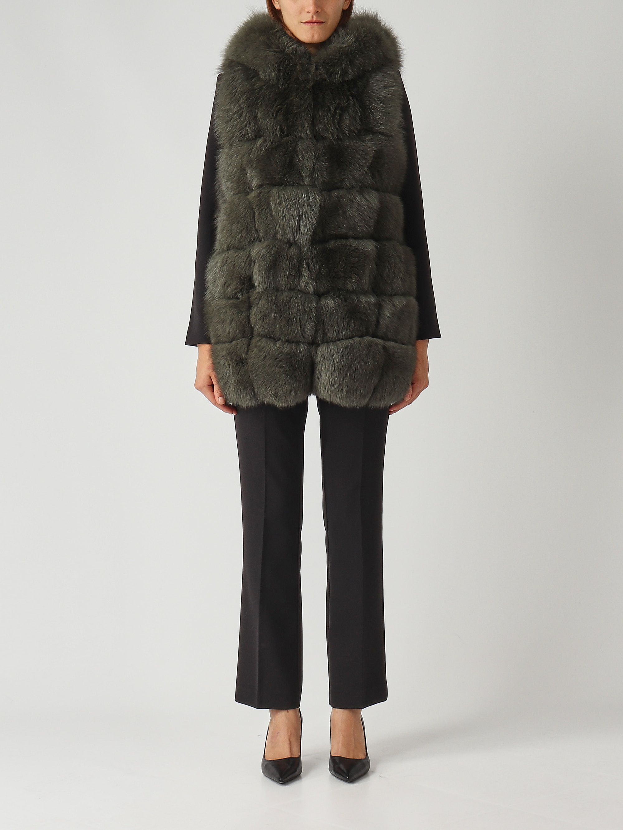 Gilet En Fourrure Renard Véritable 100% - Luxe Moderne - Taille Unique Ajustable - Neuf
