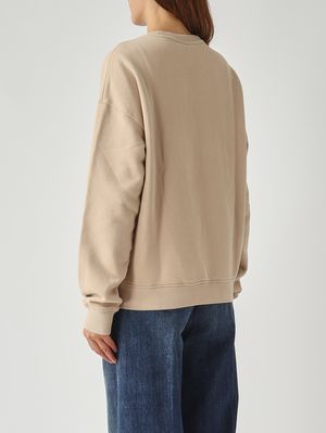 4. Felpa donna in cotone Beige