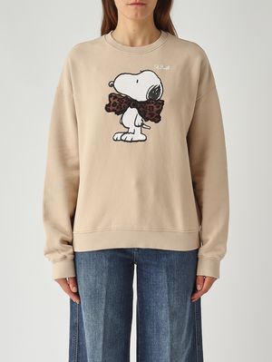 Damen-Sweatshirt aus Baumwolle Beige MC2 Saint Barth