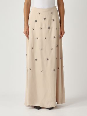 Women's Courtney viscose skirt Mocha Liviana Conti