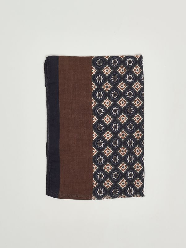 1. Bufanda para hombre de lana y modal azul marino-marrón oscuro Altea 2560187