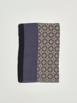1. Bufanda para hombre de lana y modal Azul-Tórtola
