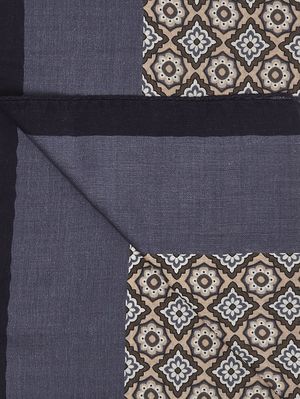 2. Bufanda para hombre de lana y modal Azul-Tórtola