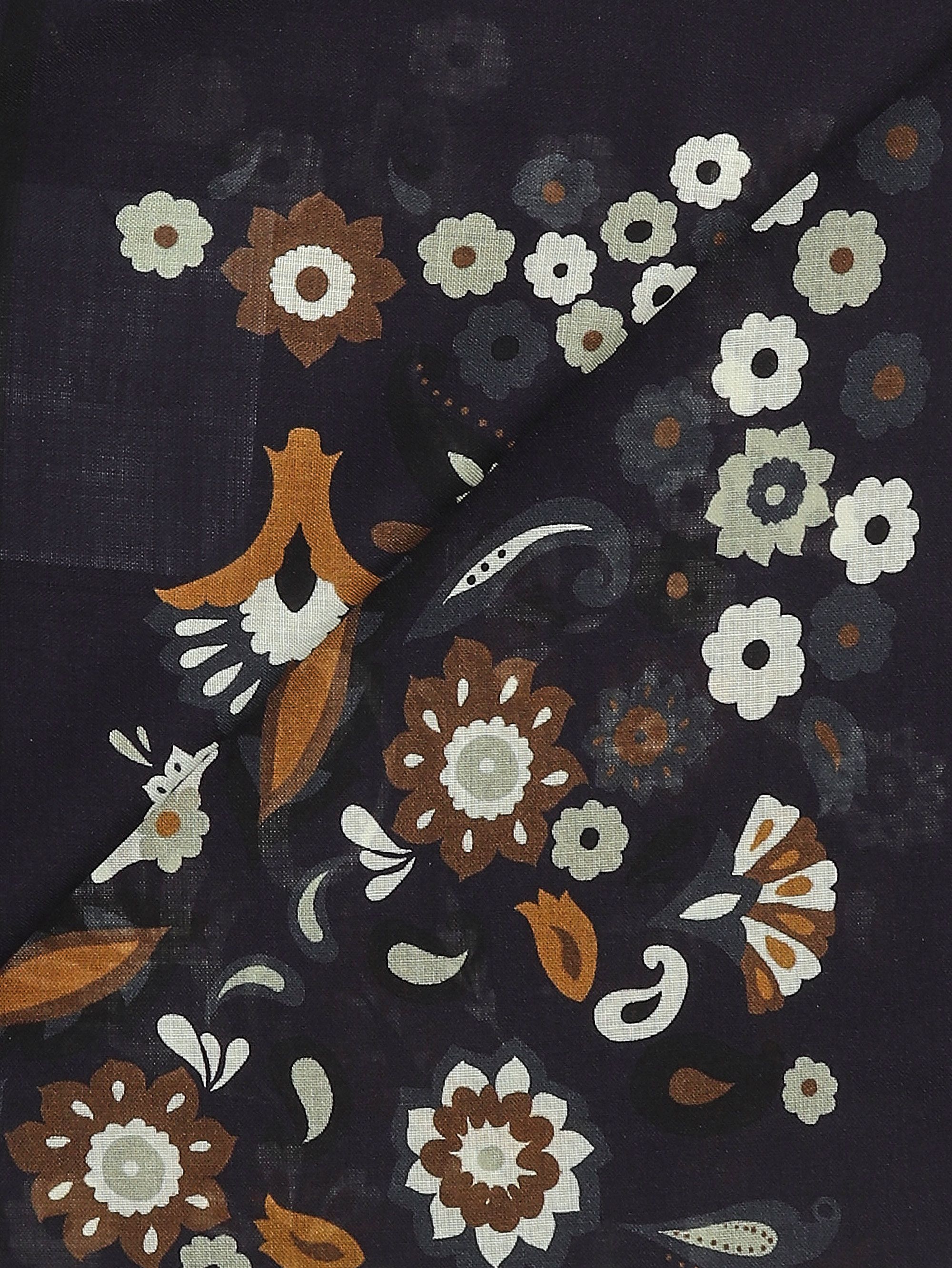🧣 Fular Hut Breiter Edelweiss (50x50 Cm) | Pañuelo De Algodón Con Flores Alpinas | Tradición Bávara Desde 1863