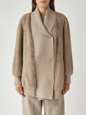 Damenjacke aus Kunstpelz Turteltaube Violanti