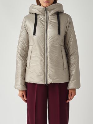 Damenjacke aus Nylon Taupegrau Violanti