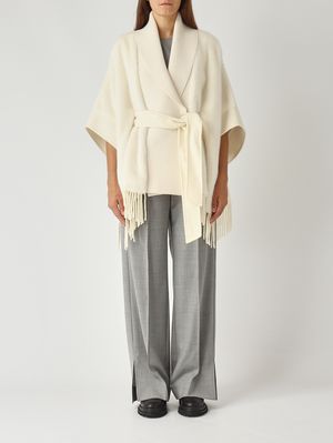 Women's wool and camelhair coat Cream Violanti