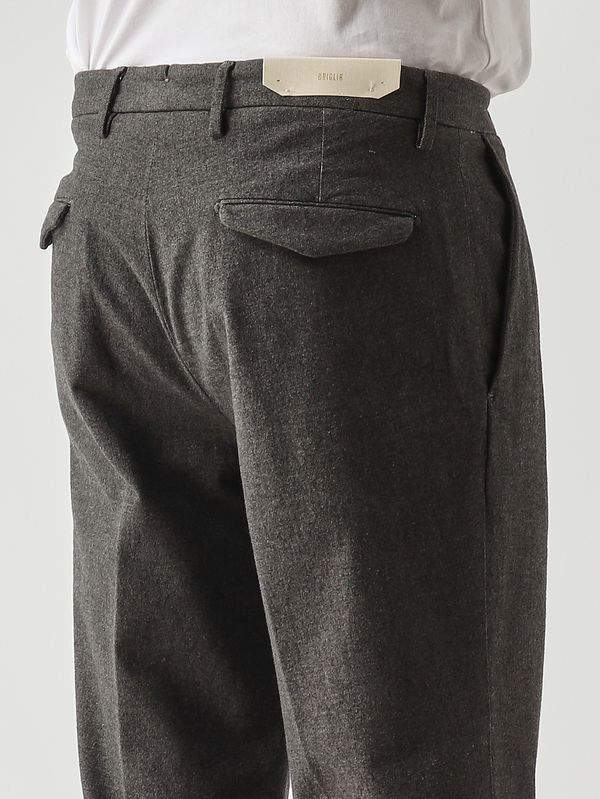 4. BG21 easy-fit stretch cotton weave blend trousers for men Grey Briglia bg21400011