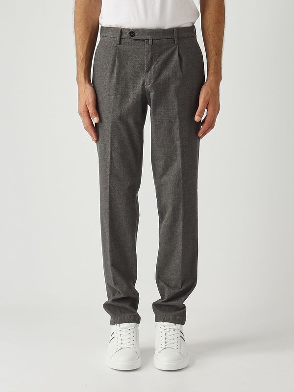 1. BG21 easy-fit stretch cotton weave blend trousers for men Grey Briglia bg21400011