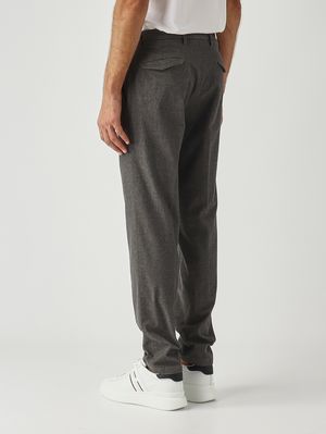 3. BG21 easy-fit stretch cotton weave blend trousers for men Grey