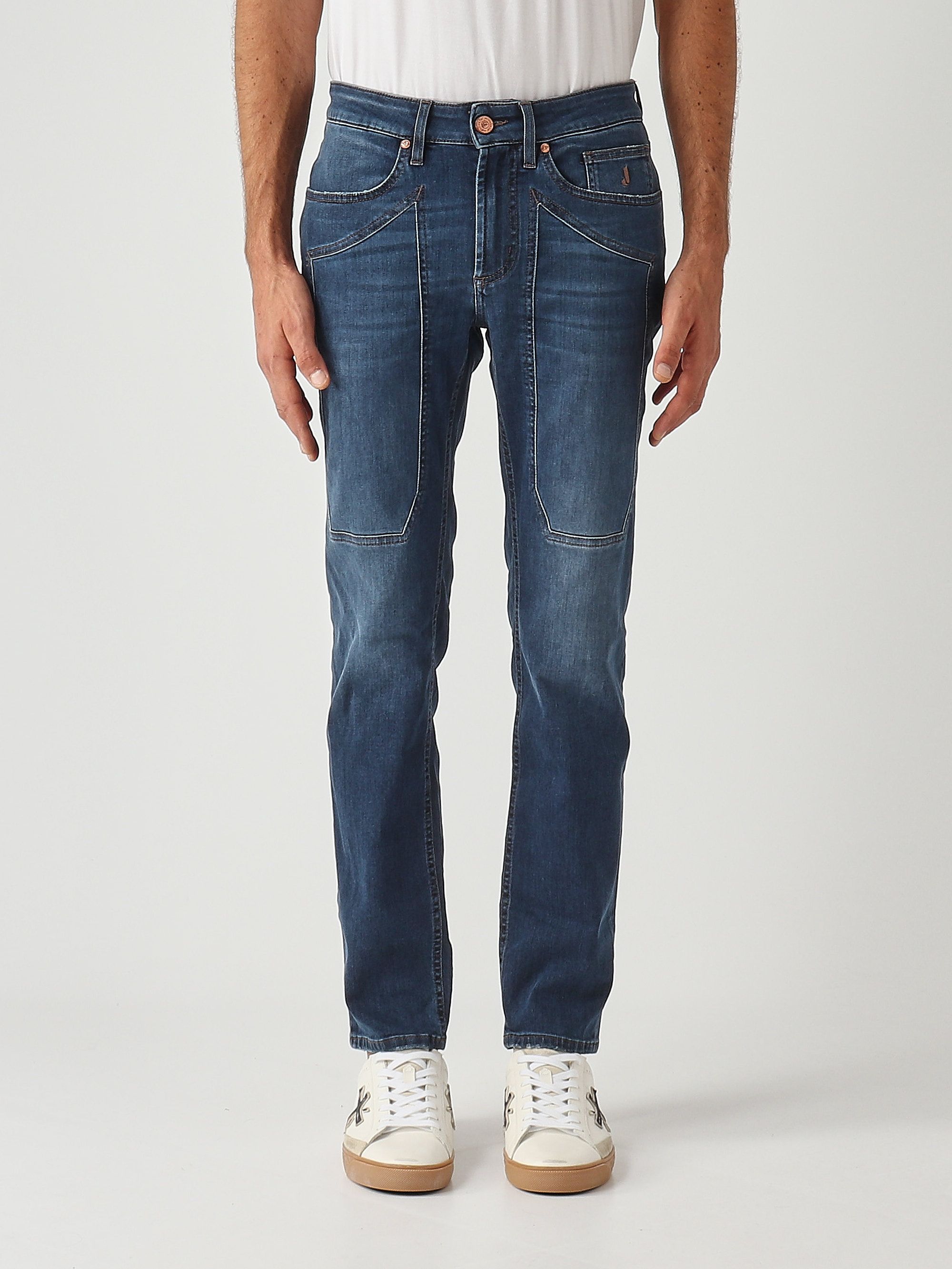 Jeckerson Brown Cotton Skinny Pants